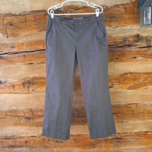 GAP Factory Brown Mid Rise Perfect Khaki Cotton/Elastane Pants Size 8R